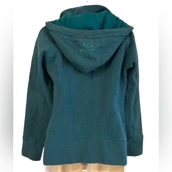 Athleta green long sleeve jacket with hood size S - Picture 2 of 7